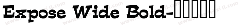 Expose Wide Bold字体转换